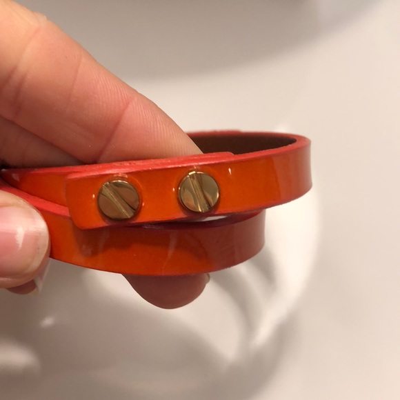 Tory Burch Patent leather Bow Double Wrap Bracelet - Picture 6 of 8